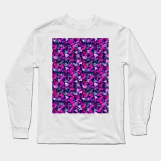 Watercolor geometric soft dark magenta Long Sleeve T-Shirt